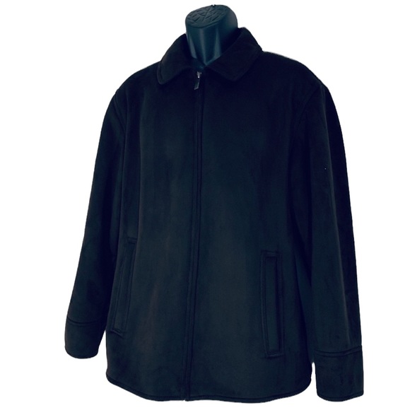 Portfolio Brown Faux Suede Fur Lining Zip Jacket - Picture 4 of 8